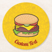 Onderzetter van de Cheeseburger Round Paper (Voorkant)