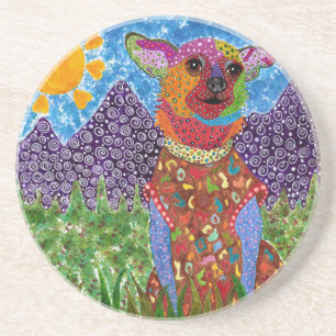 Onderzetter van de Dog Paw in blauw