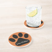 Onderzetter van de Dog Paw in het Sinaasappel (Zijkant)