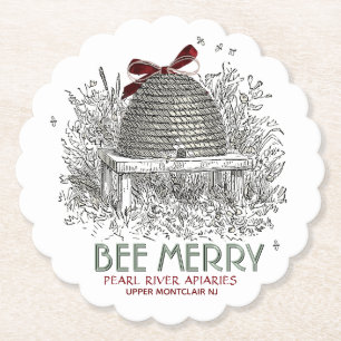 Onderzetter van de feestdag voor bijen met schuine