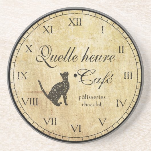 Onderzetter van de Franse Cafe Clock (Voorkant)