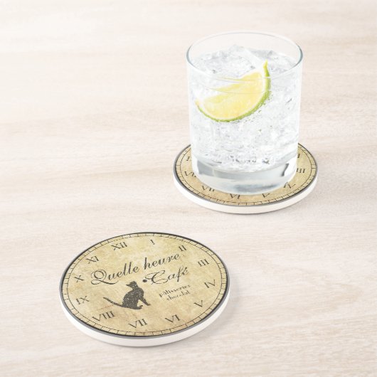 Onderzetter van de Franse Cafe Clock (Zijkant)