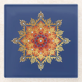 Onderzetter van de goudvlok glazen onderzetter