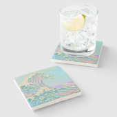 Onderzetter van de grote golfmarmer (Zijkant)