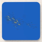 Onderzetter van de kaart van de Salomonseilanden (Voorkant)