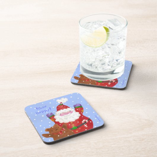 Onderzetter van de kerstman en de teddy (Rechterzijde)