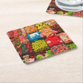 Onderzetter van de kleurrijke snoep (Schuin)