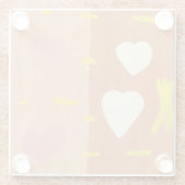 Onderzetter van de liefde glazen onderzetter (Achterkant)