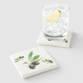 Onderzetter van de mediterrane zwarte olijven (Zijkant)