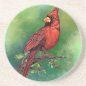 Onderzetter van de noordelijke rode kardinaal (Voorkant)