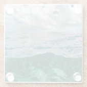 Onderzetter van de Parasail Turks- en Caicosezee Glazen Onderzetter (Achterkant)