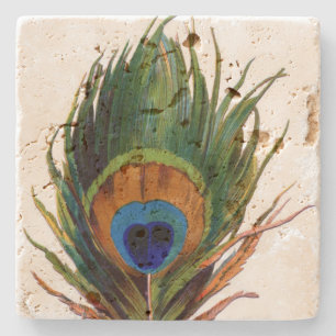 Onderzetter van de peacock Feather Stone