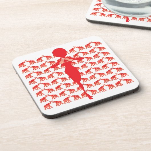 Onderzetter van de rode olifant (Linkerzijde)