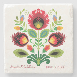 Onderzetter van de rode stone van de Poolse Folk F