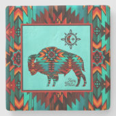Onderzetter van de Southwest Buffalo Stone (Voorkant)