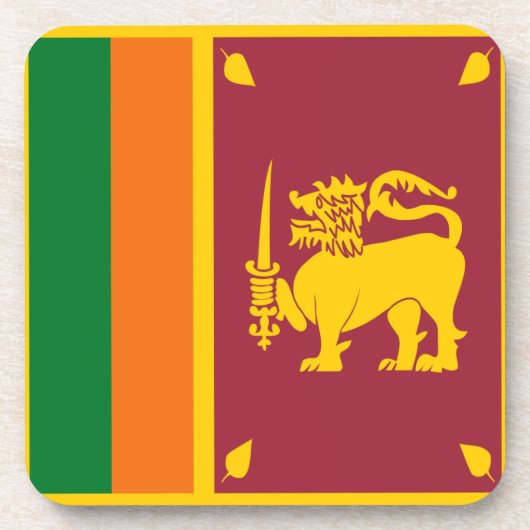 Onderzetter van de Sri Lankaanse vlag (Voorkant)