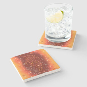 Onderzetter van de tijgerstone die op de Sterrenna