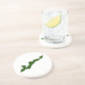 Onderzetter van de visserseilanden - groen (Zijkant)