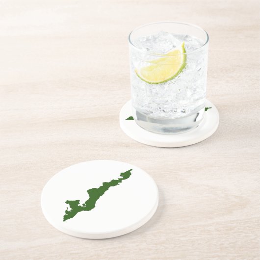 Onderzetter van de visserseilanden - groen (Zijkant)