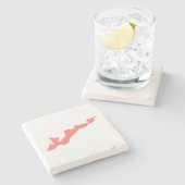 Onderzetter van de visserseilanden - Koraalroze (Zijkant)