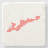 Onderzetter van de visserseilanden - Koraalroze (Voorkant)