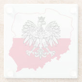 Onderzetter van de vlag van de Poolse Kaart (Achterkant)