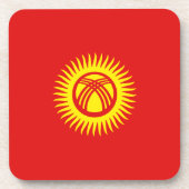 Onderzetter van de vlag van Kirgizië (Voorkant)