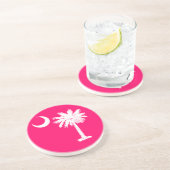 Onderzetter van de witte en roze Palmetto-maan (Zijkant)