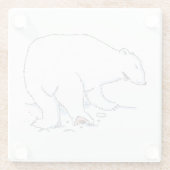 Onderzetter van doorzichtig Beer (Achterkant)