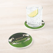 Onderzetter van Drink met gypsy Vanners (Zijkant)