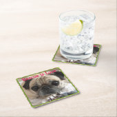 Onderzetter van drink met Itsy Pug: Redding is lie (Insitu)