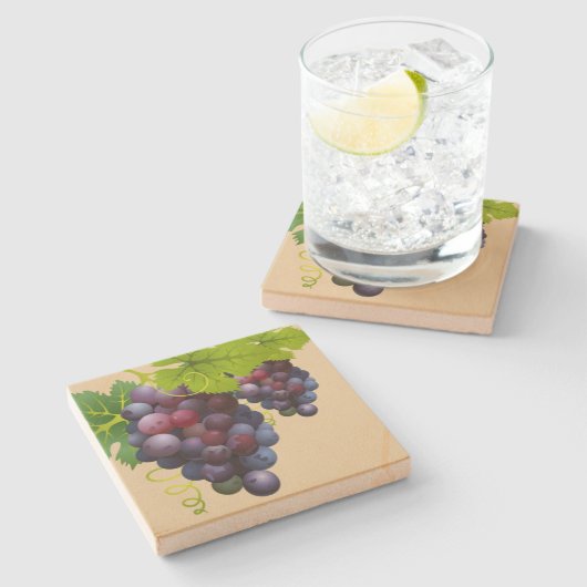 Onderzetter van druiven Sandstone (Zijkant)
