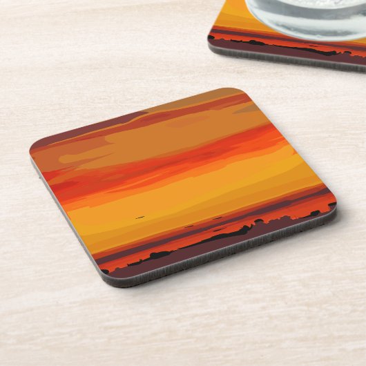 Onderzetter van een abstracte kunstprint van Kirt  (Linkerzijde)