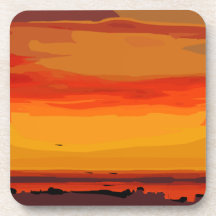 Onderzetter van een abstracte kunstprint van Kirt