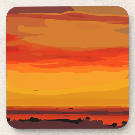 Onderzetter van een abstracte kunstprint van Kirt  (Voorkant)