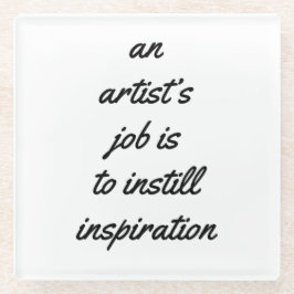 Onderzetter van een kunstenaar glazen onderzetter