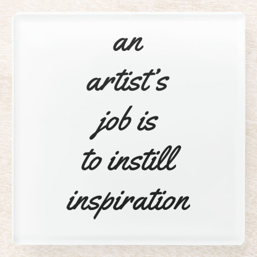 Onderzetter van een kunstenaar glazen onderzetter (Voorkant)