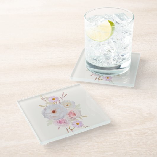 Onderzetter van Floral Glass Glazen Onderzetter (Schuin)