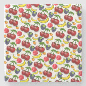 Onderzetter van fruitsalade van marmer (Voorkant)