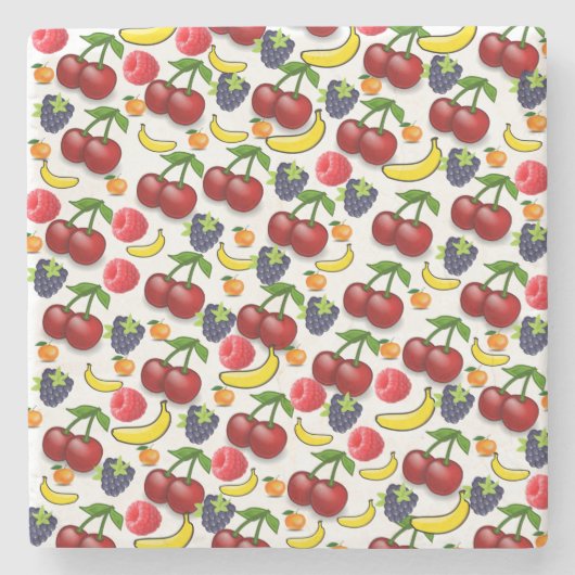 Onderzetter van fruitsalade van marmer (Voorkant)