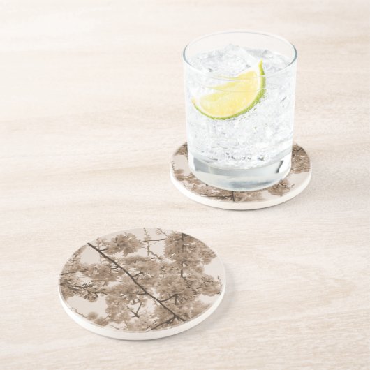 Onderzetter van gebrande "Cherry Blossom" (Zijkant)