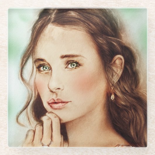 Onderzetter van Gentle Lady Glass, kunst (Voorkant)