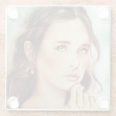 Onderzetter van Gentle Lady Glass, kunst (Achterkant)