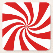 onderzetter van gepatterd van rood snoepgoed (Voorkant)