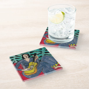 Onderzetter van gitaarglas