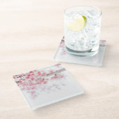 ONDERZETTER van GLAS: CHERRY BLOSSOM (Schuin)
