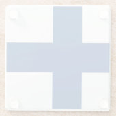 Onderzetter van glas met Finse vlag (Achterkant)