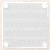  Onderzetter van glas met grijs patroon en koraal Glazen Onderzetter (Achterkant)