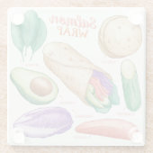 Onderzetter van glas ontvangen Glazen Onderzetter (Achterkant)