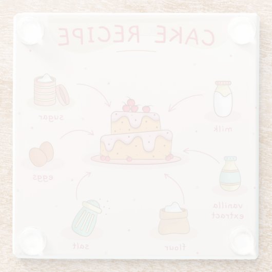 Onderzetter van glas voor de trommel glazen onderzetter (Achterkant)